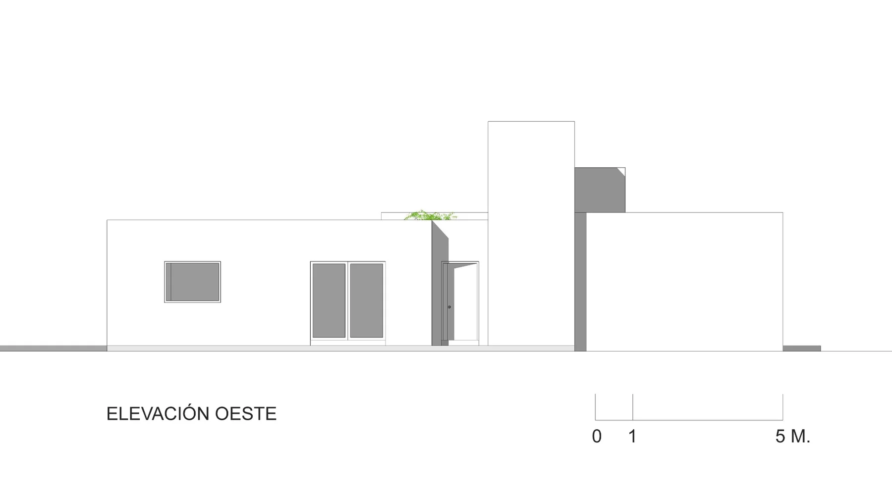 Casa Bulej — Elevación oeste