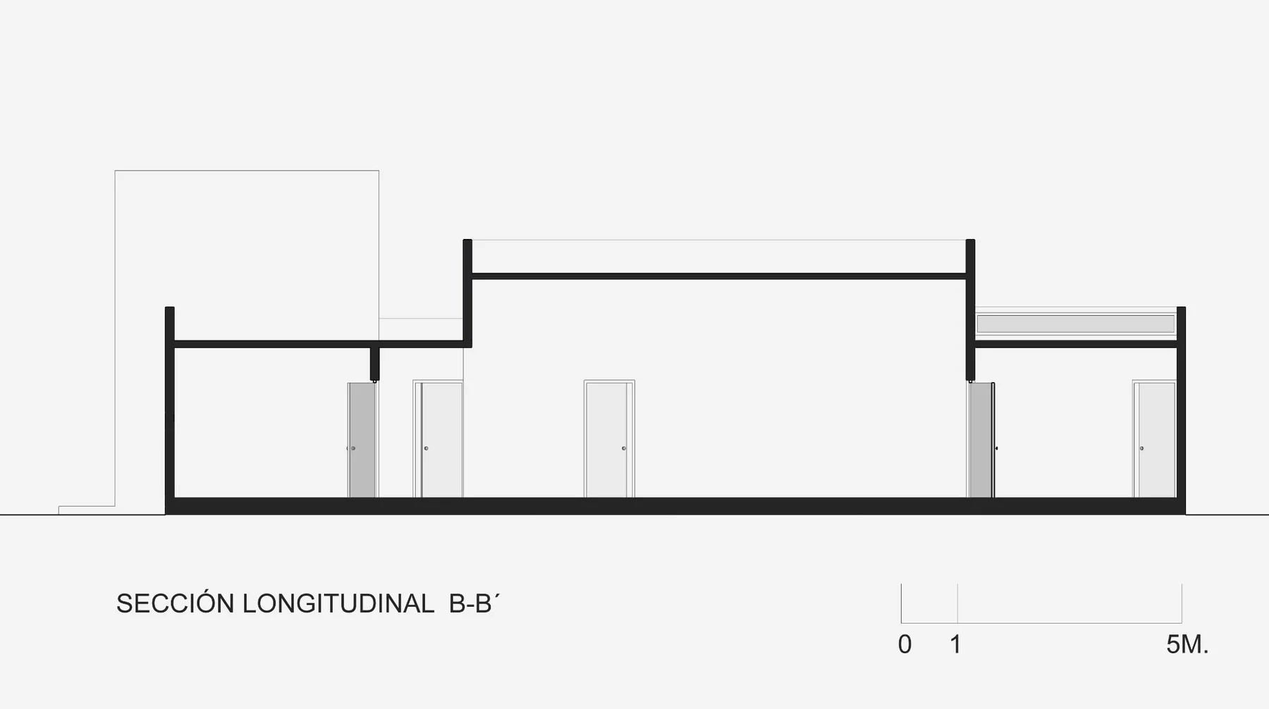 Casa Bulej — Sección longitudinal B–B’