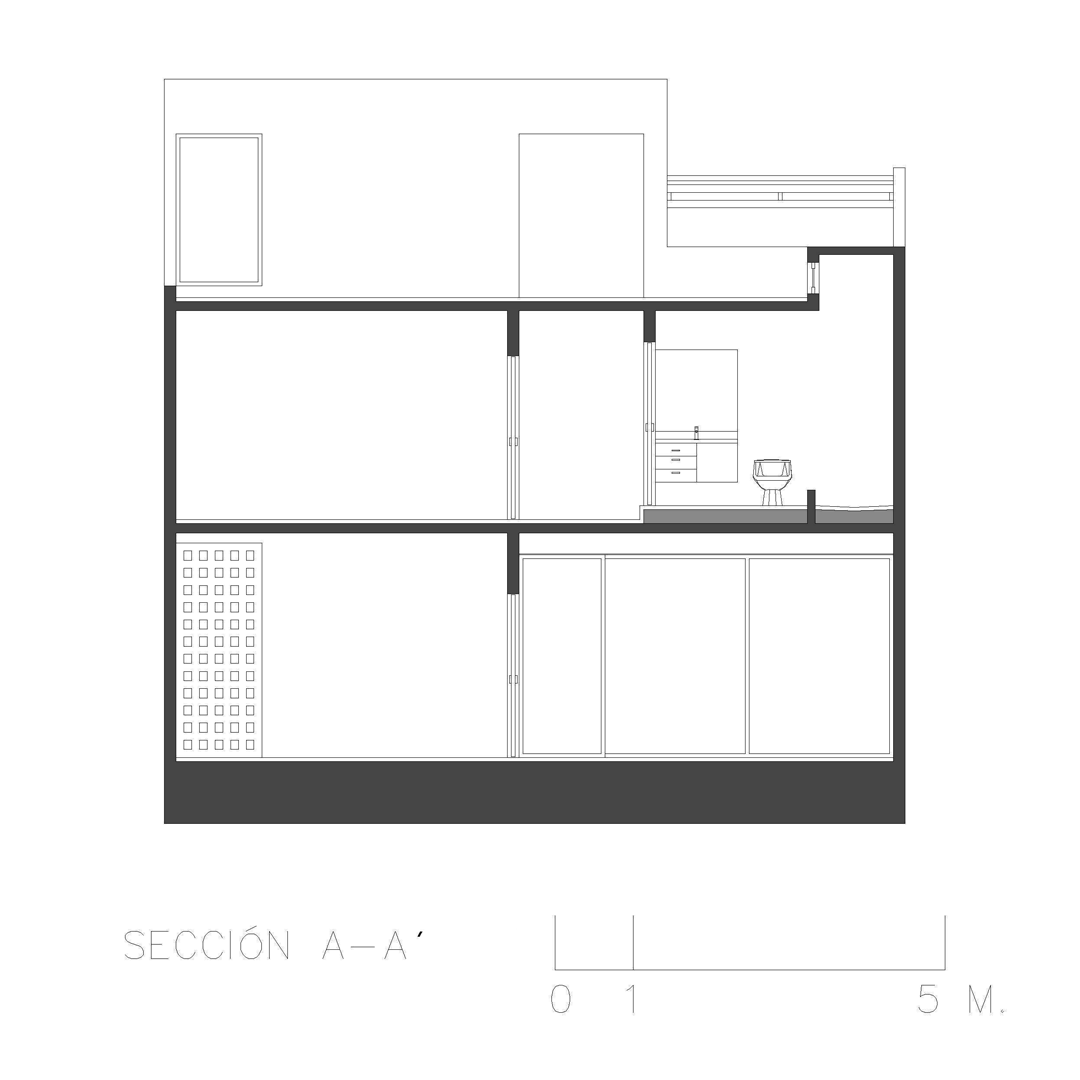 Casa Canxac — Sección A–A’