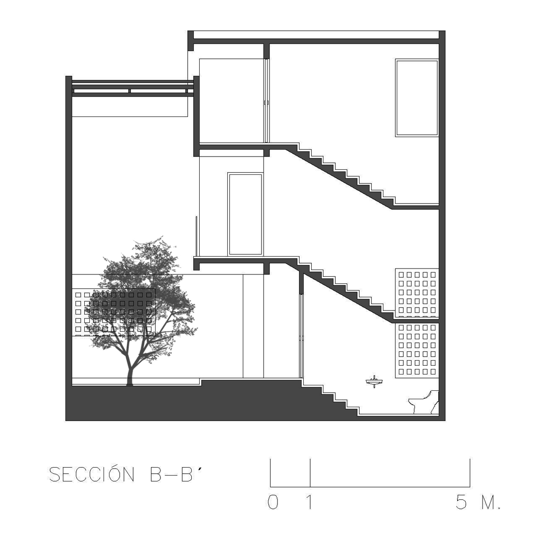 Casa Canxac — Sección B–B’