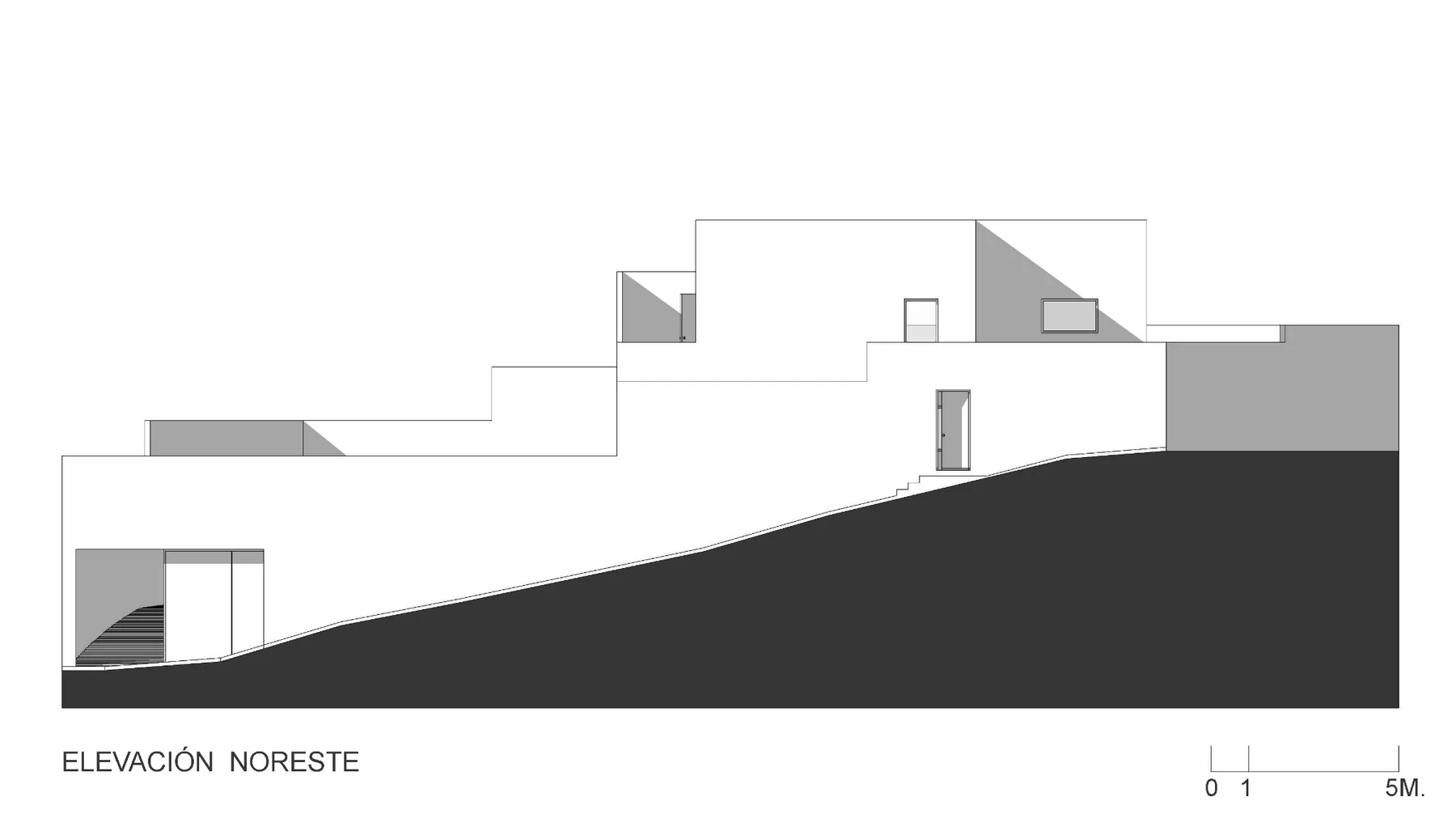Casa de la Colina — Elevación noreste