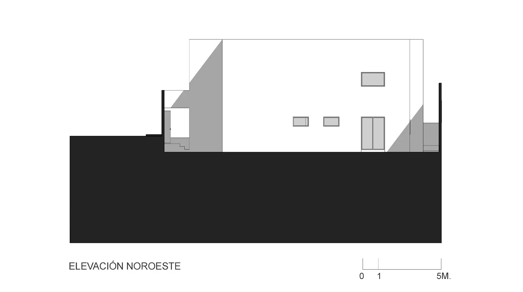 Casa de la Colina — Elevación noroeste