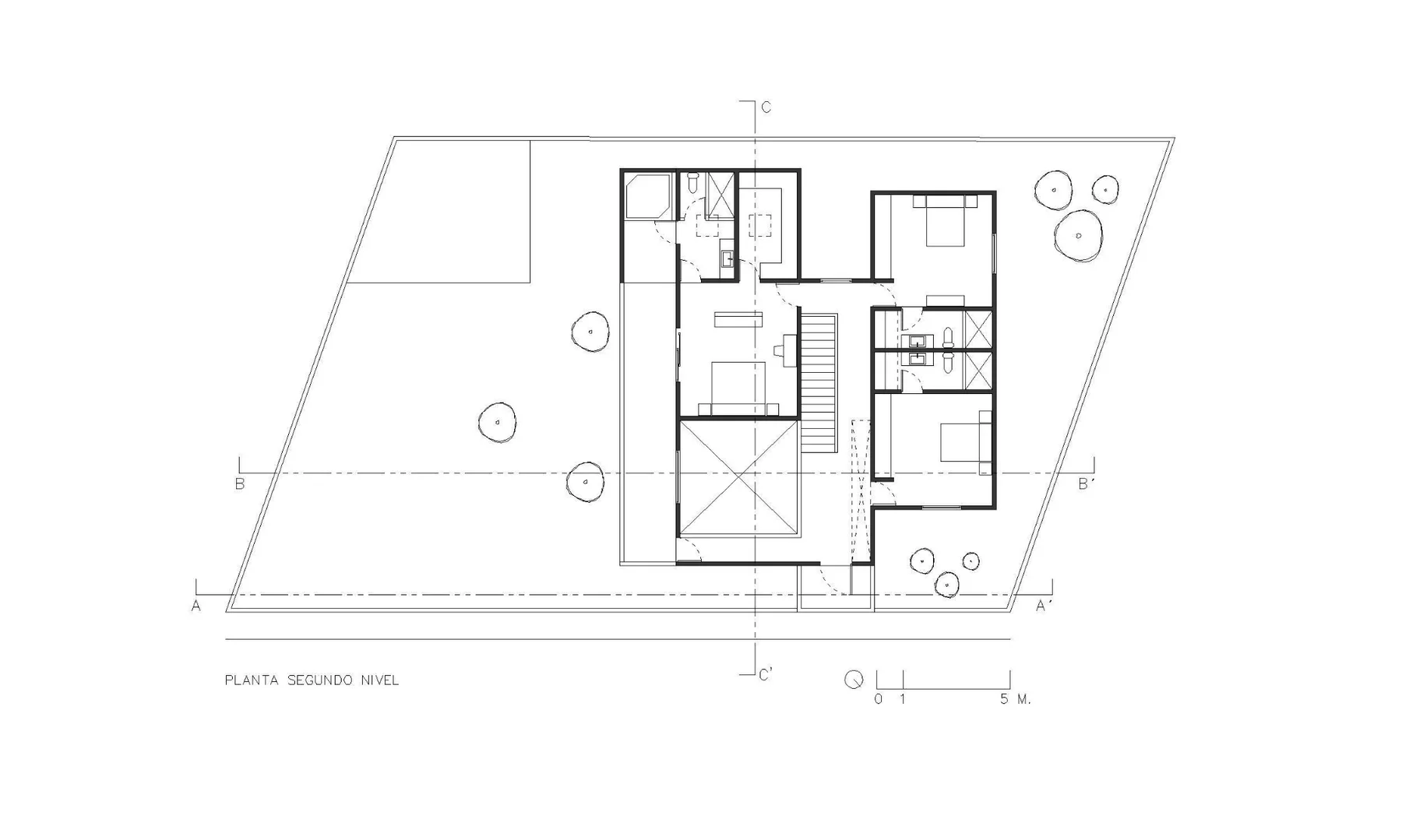 Casa de la Colina — Planta segundo nivel