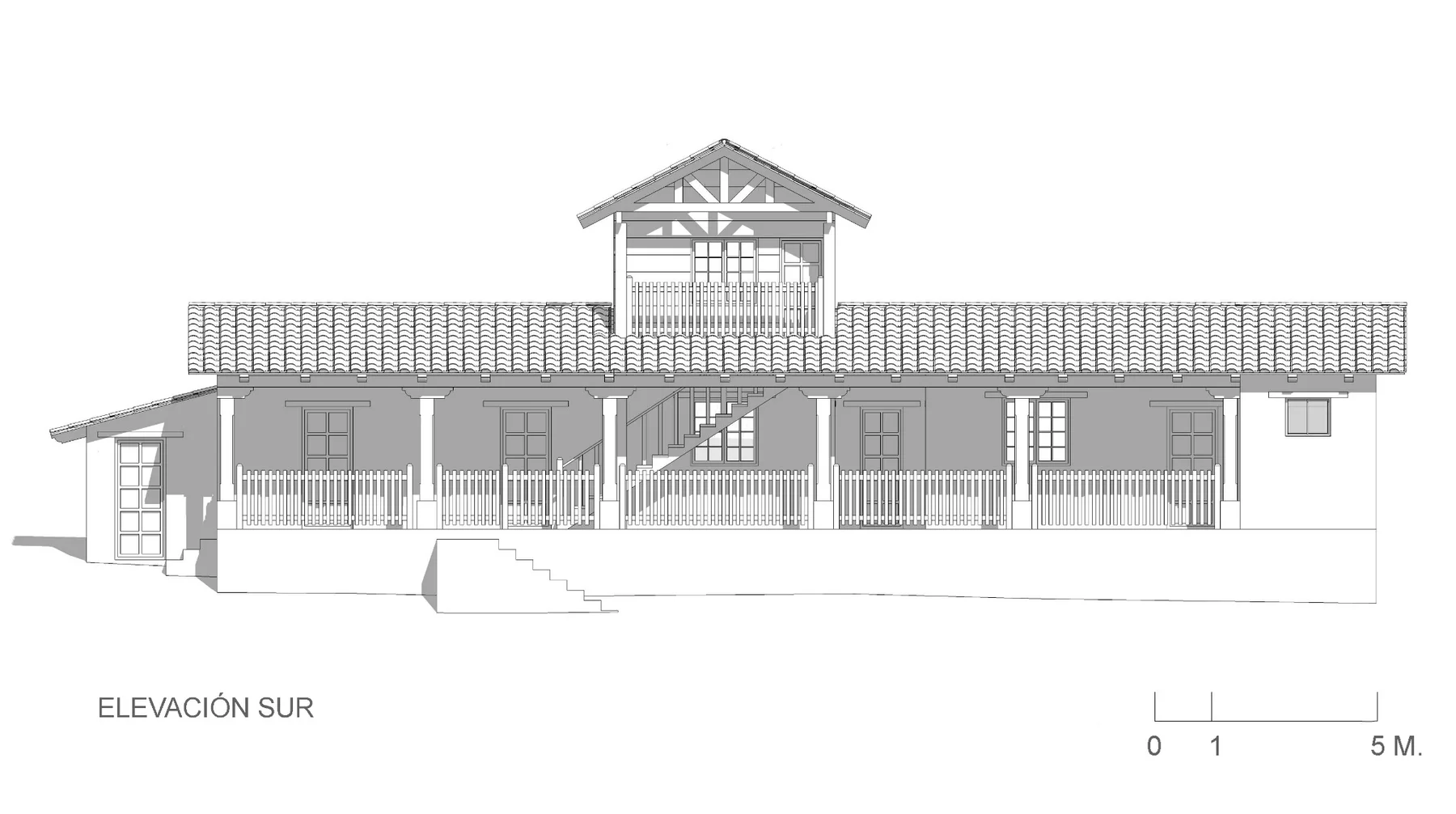 Casa en el Cerro — Elevación sur