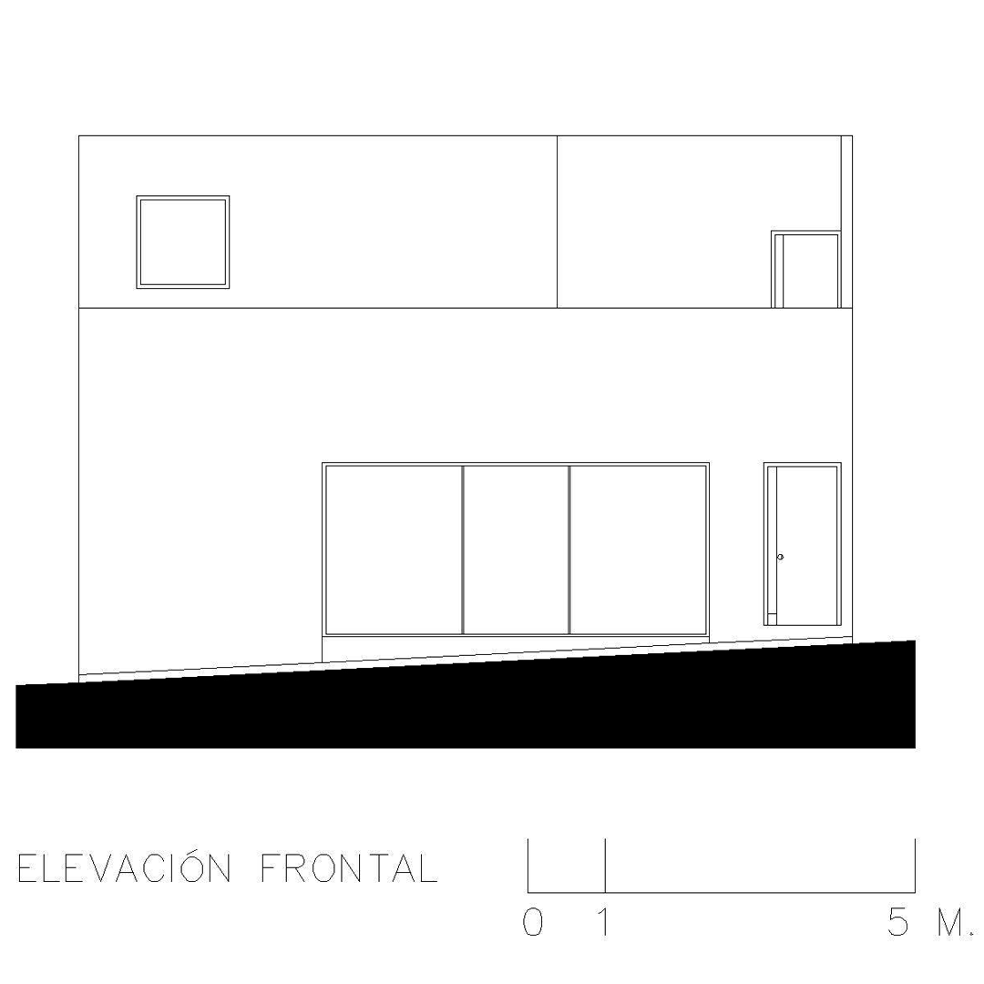 Casa en Los Regadíos — Elevación frontal