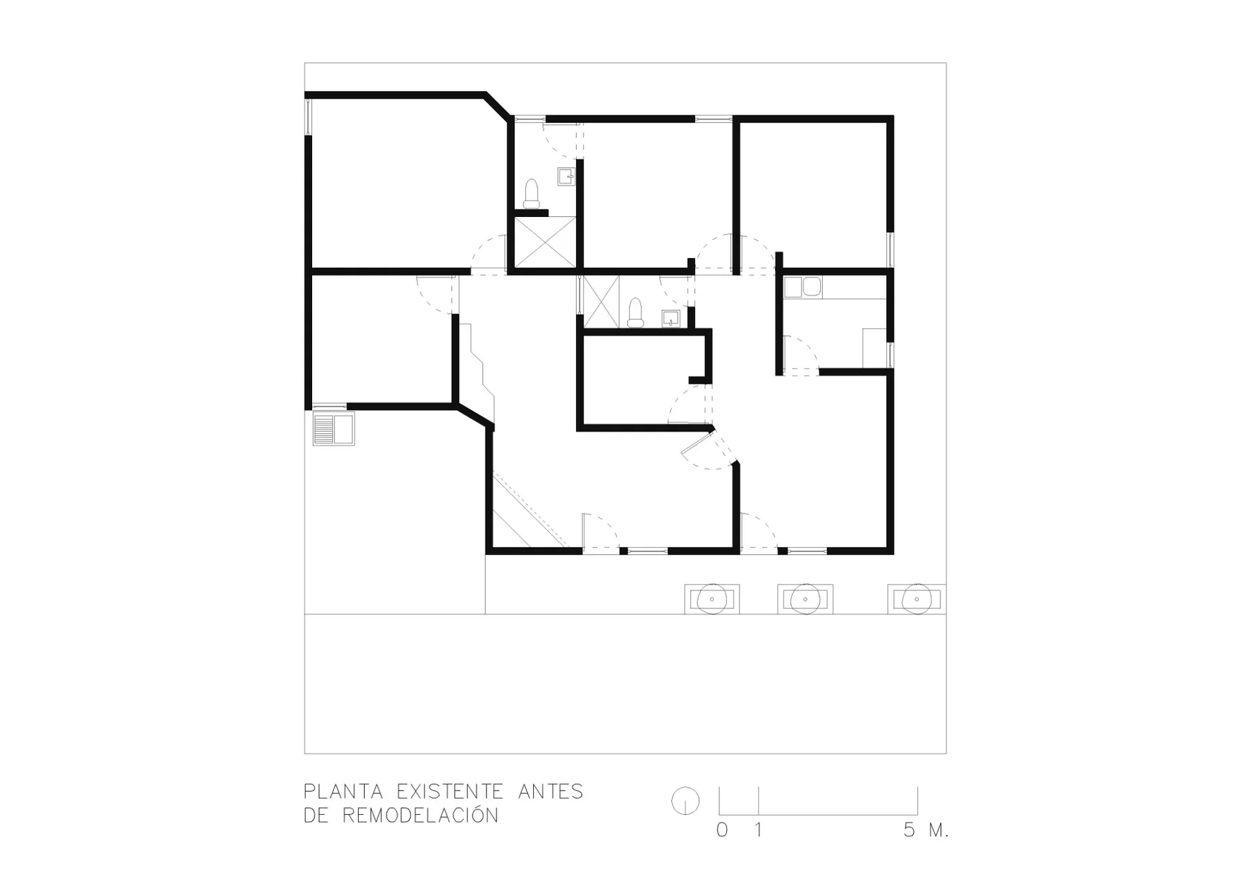 Giraluna — Planta existente antes de remodelación