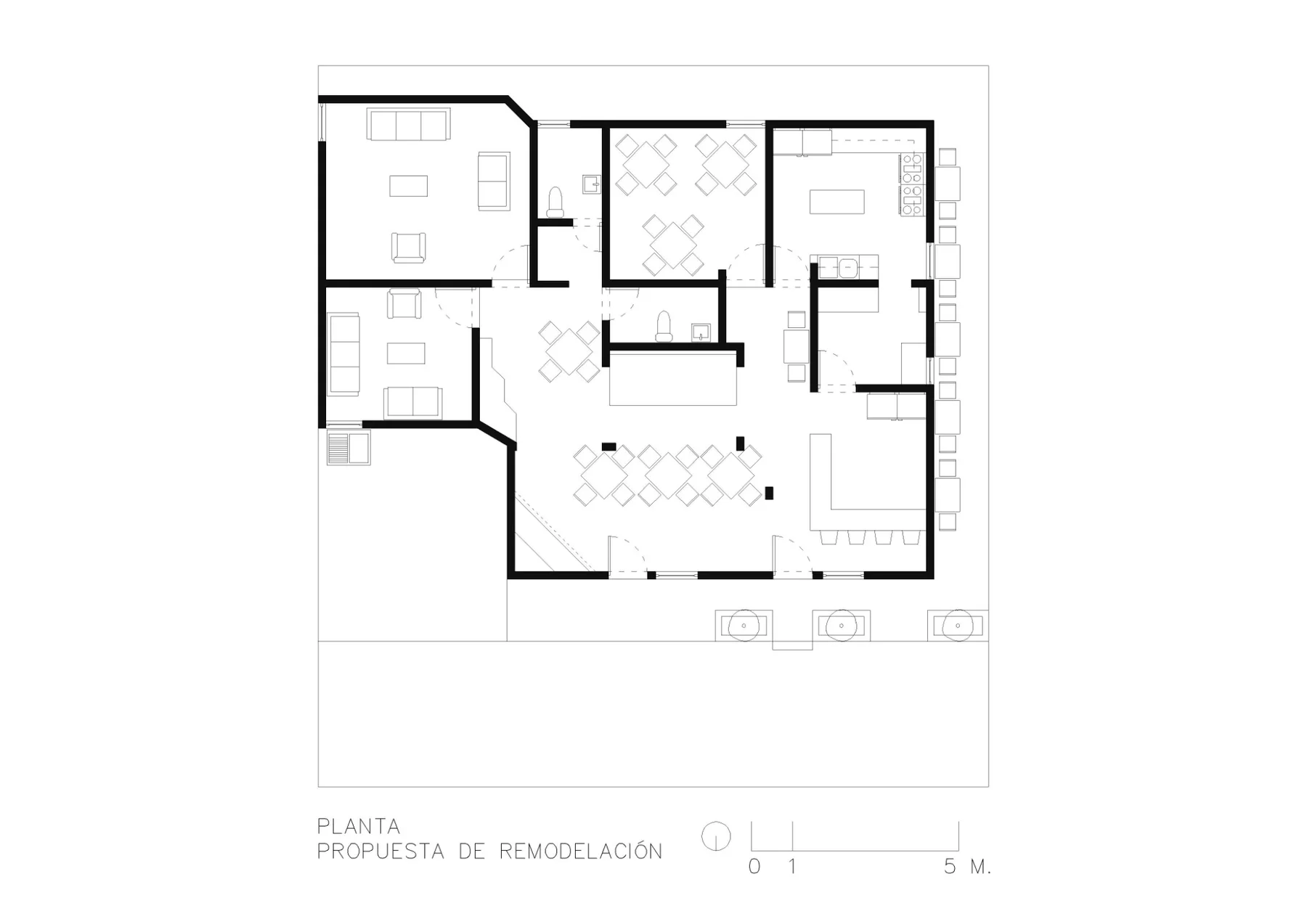 Giraluna — Planta propuesta de remodelación